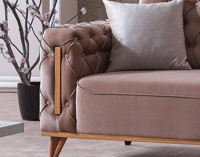 Hanedan Couchgarnitur Beige 3
