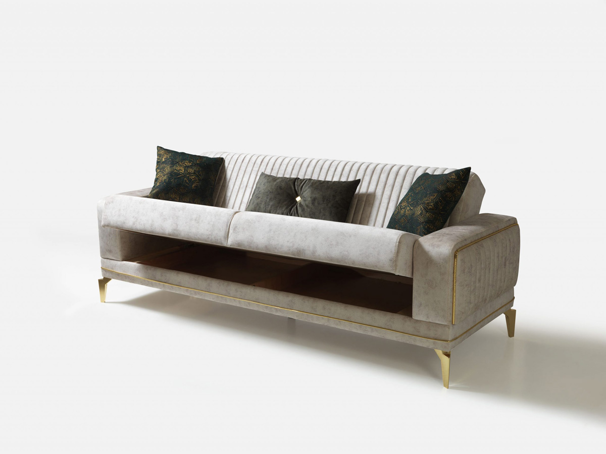 Tuana Couchgarnitur Beige Gruen 3