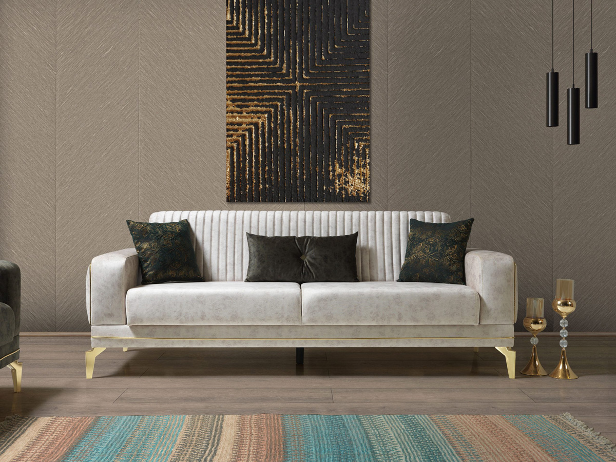 Tuana Couchgarnitur Beige Gruen 4