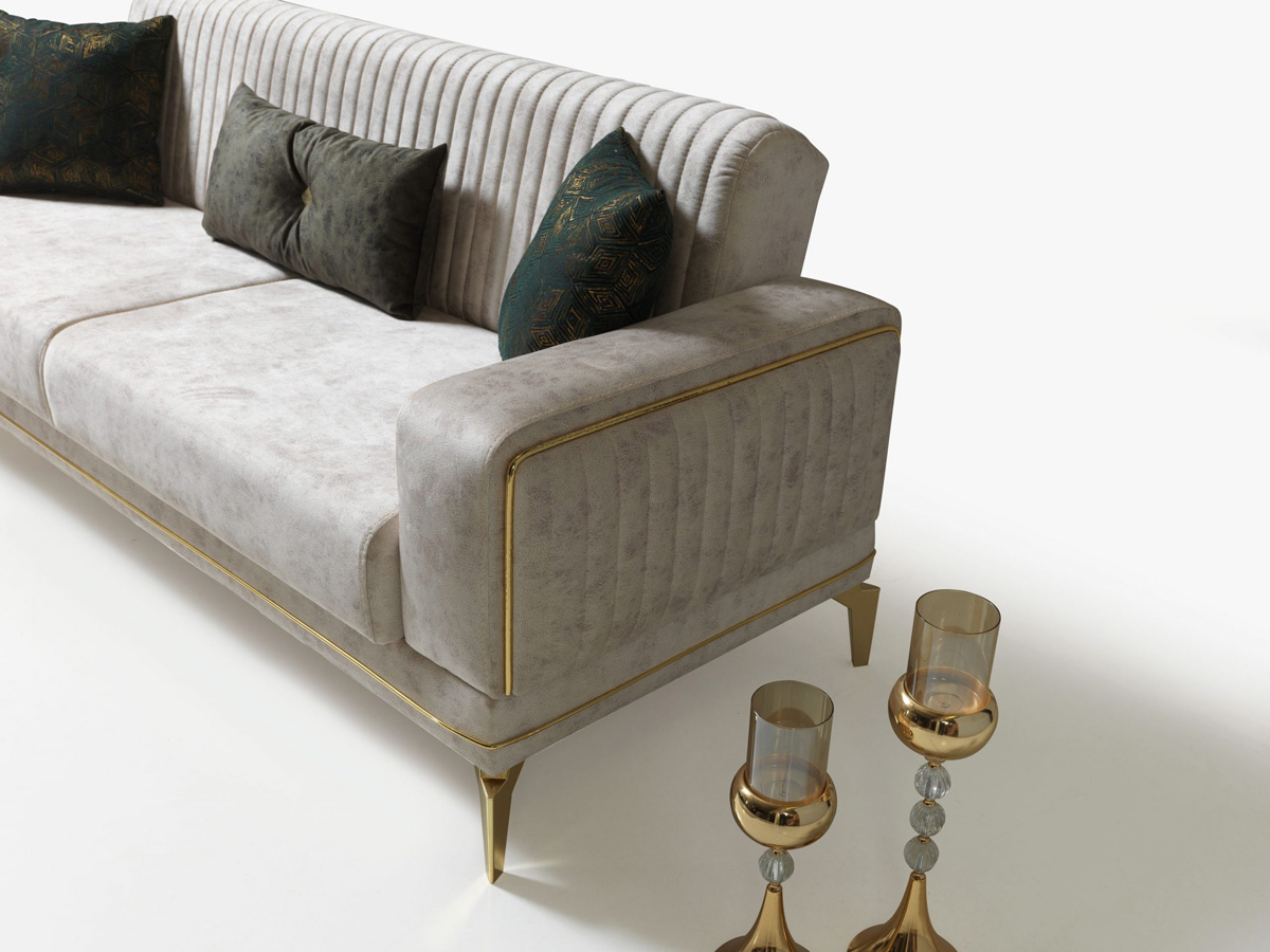 Tuana Couchgarnitur Beige Gruen 5