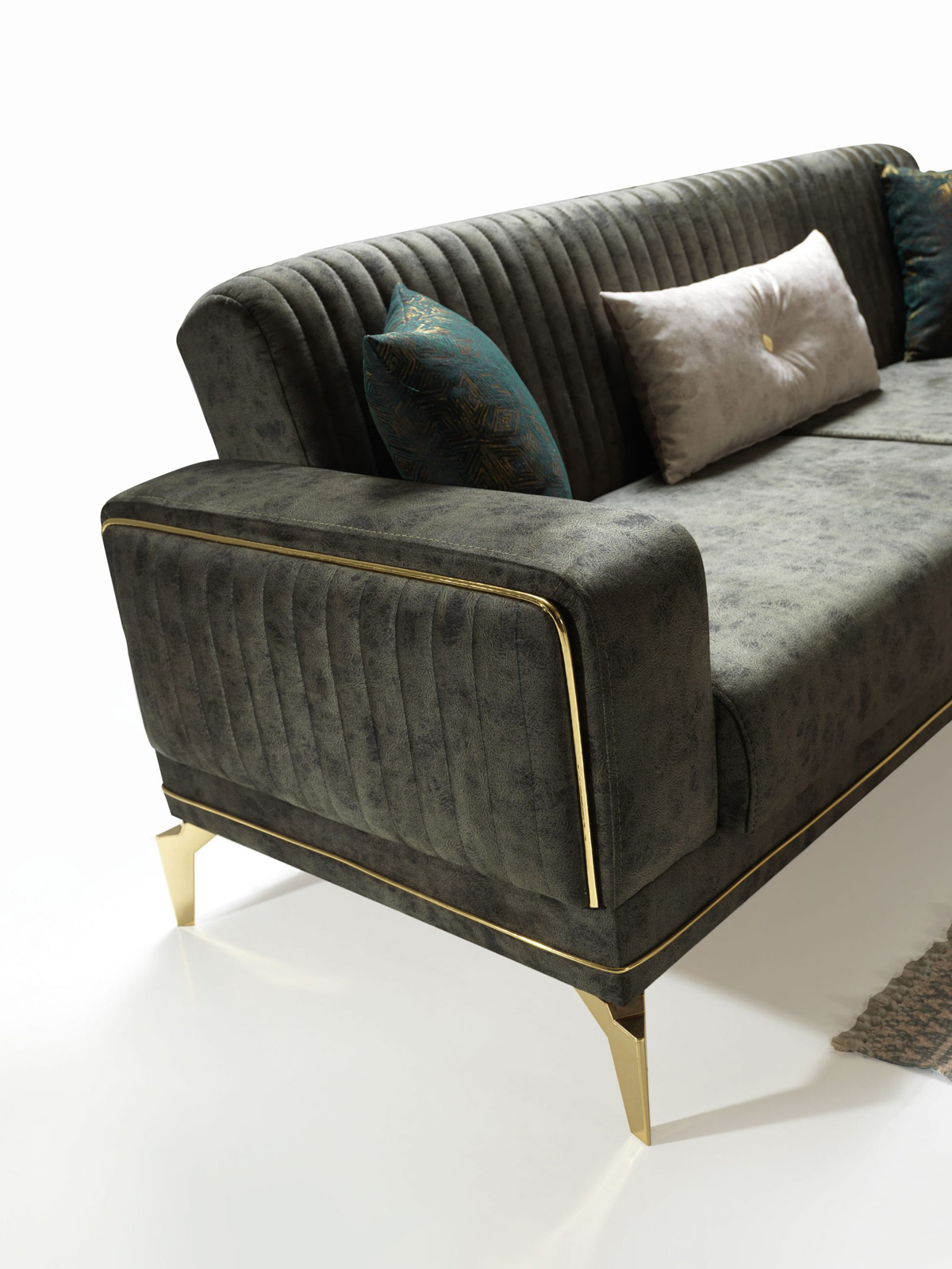 Tuana Couchgarnitur Beige Gruen 6